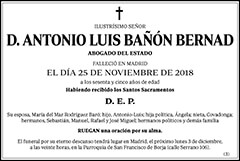 Antonio Luis Bañón Bernad